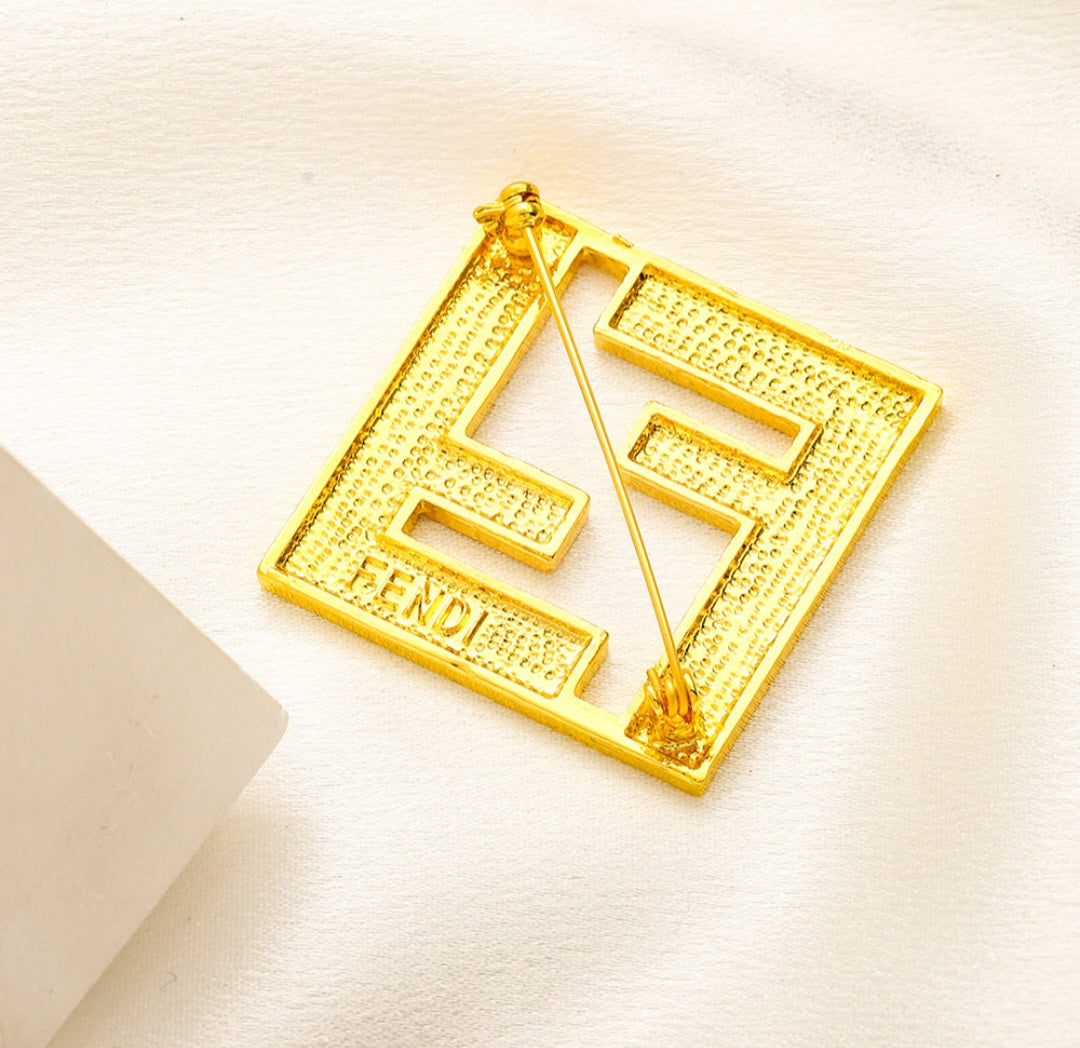 Fendi inspired Brooch