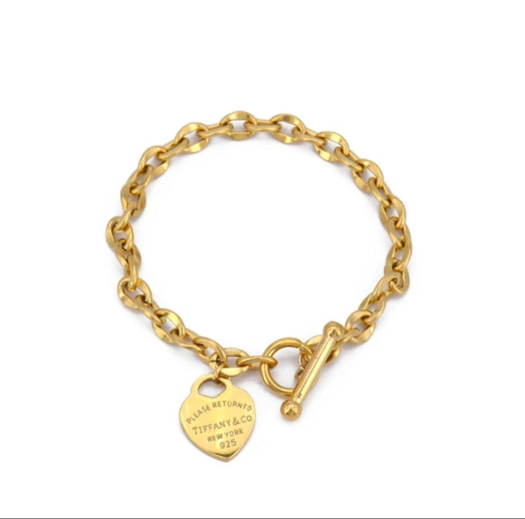 Tiffany inspired cuban bracelet