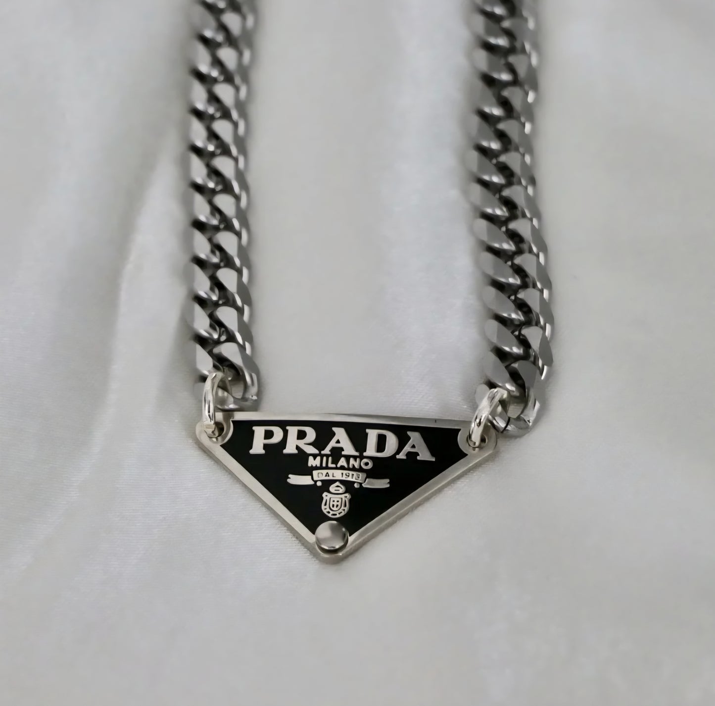 Prada Inspired Cuban Necklace