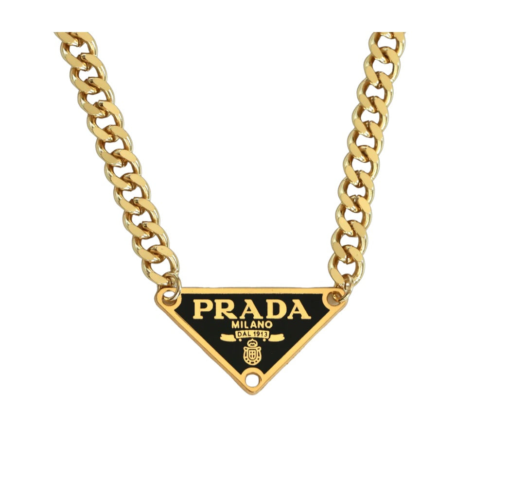 Prada Inspired Cuban Necklace