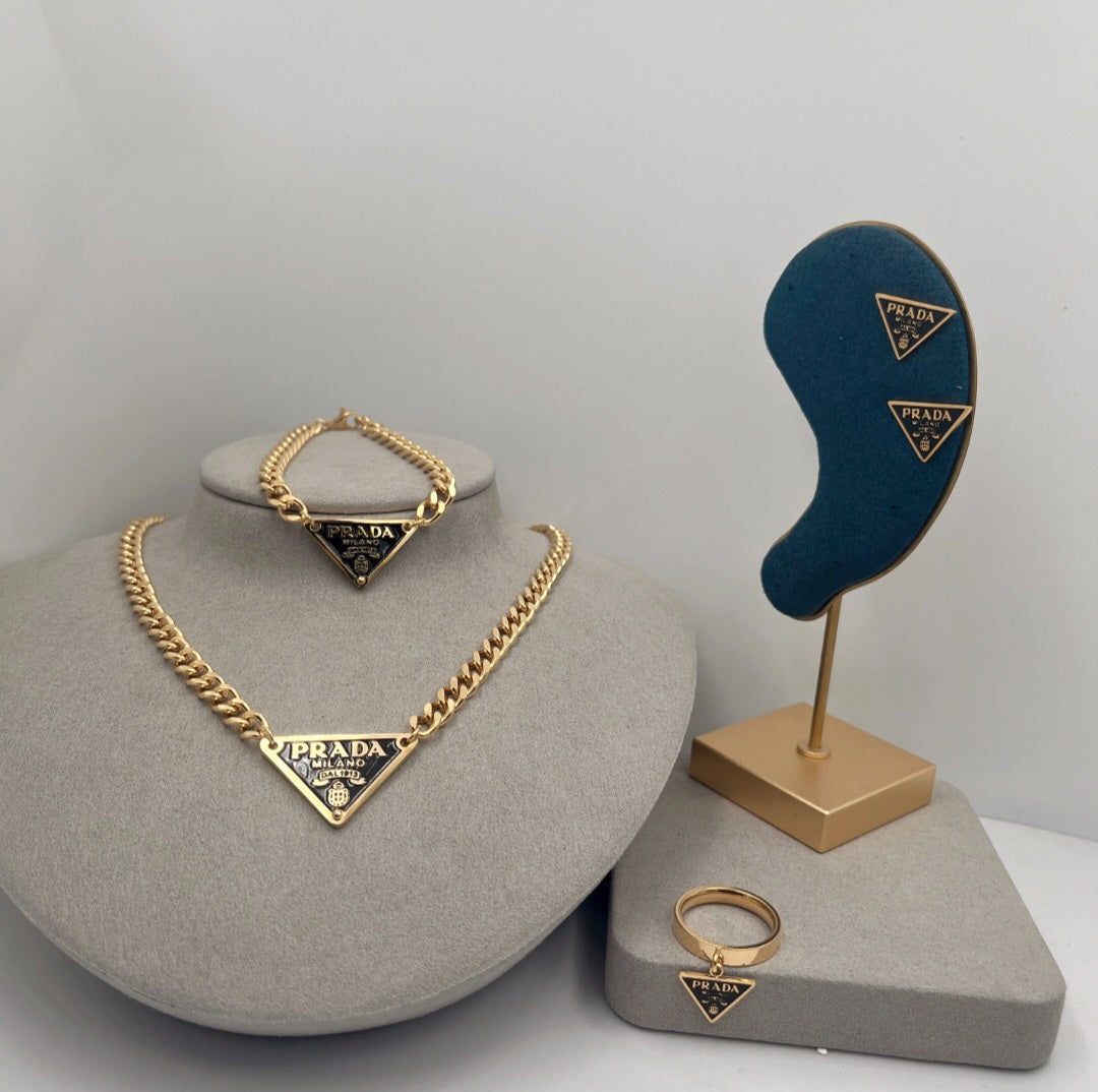 Prada Inspired Cuban Necklace