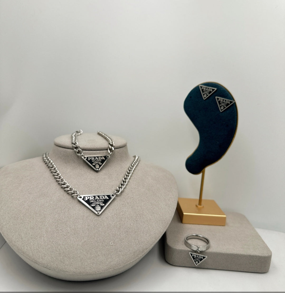 Prada Inspired Cuban Necklace