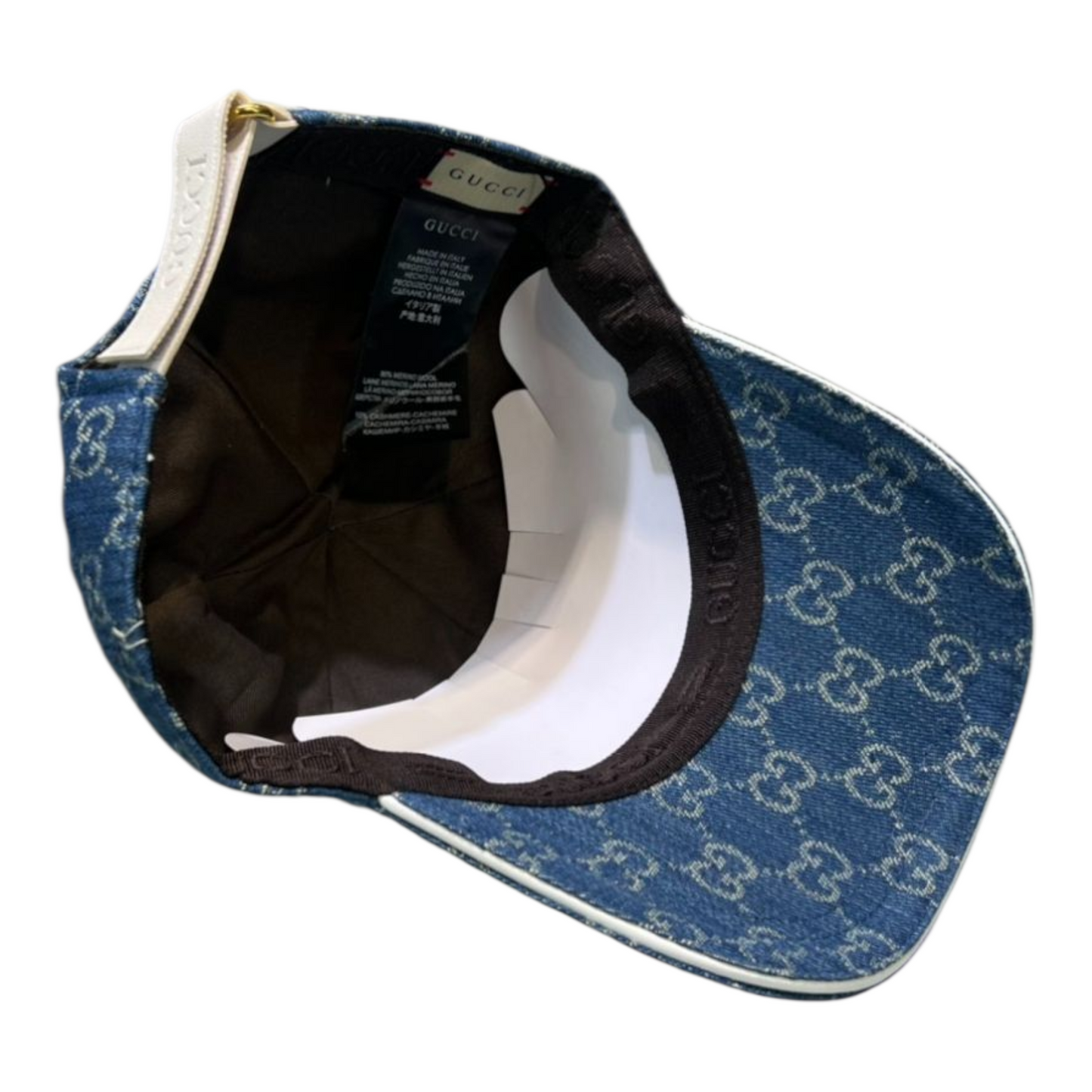 Gucci inspired denim baseball cap