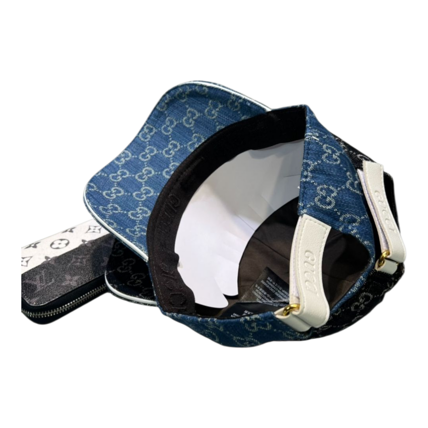 Gucci inspired denim baseball cap