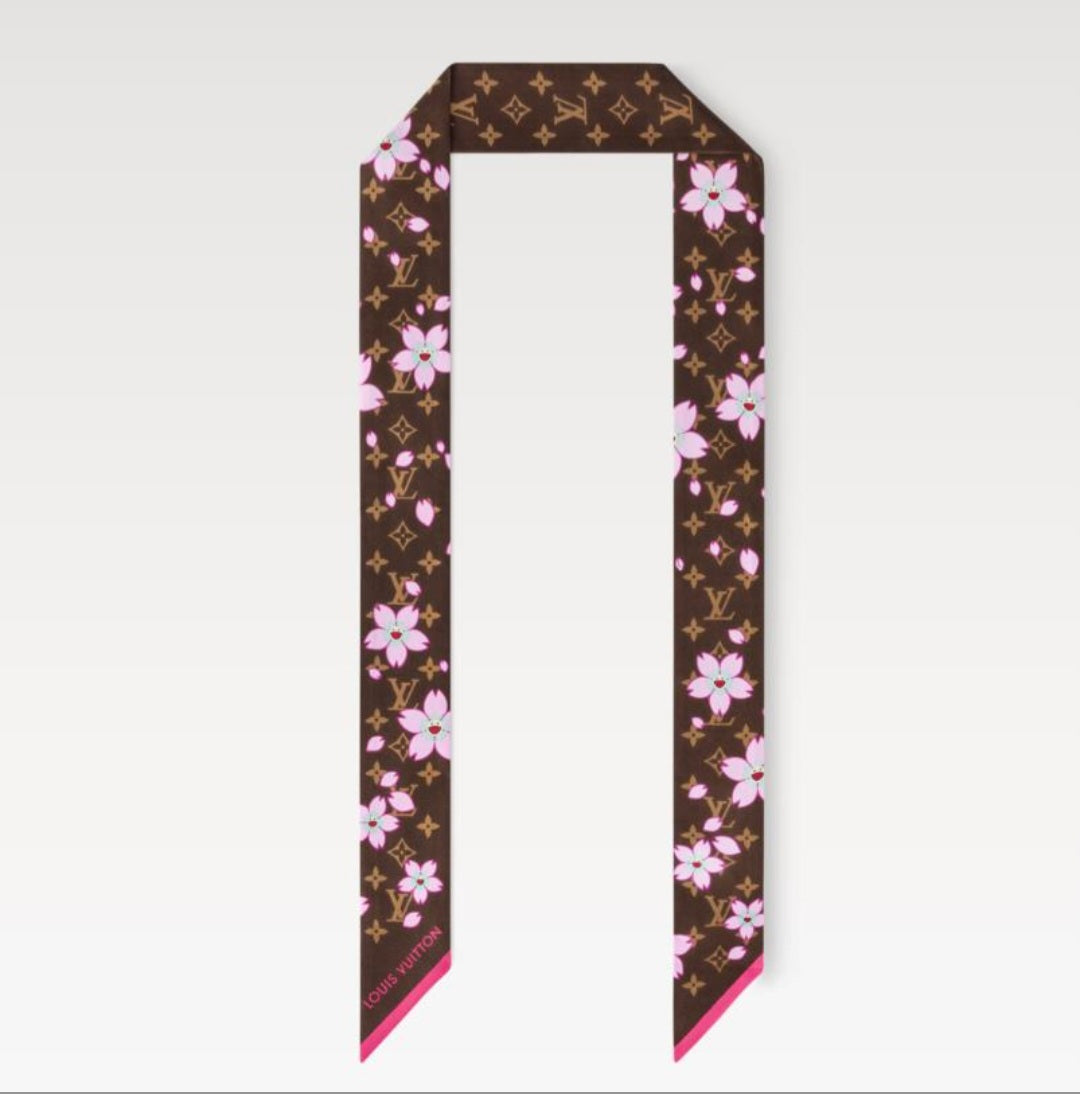 LV  inspired Twill Ribbon Scarves