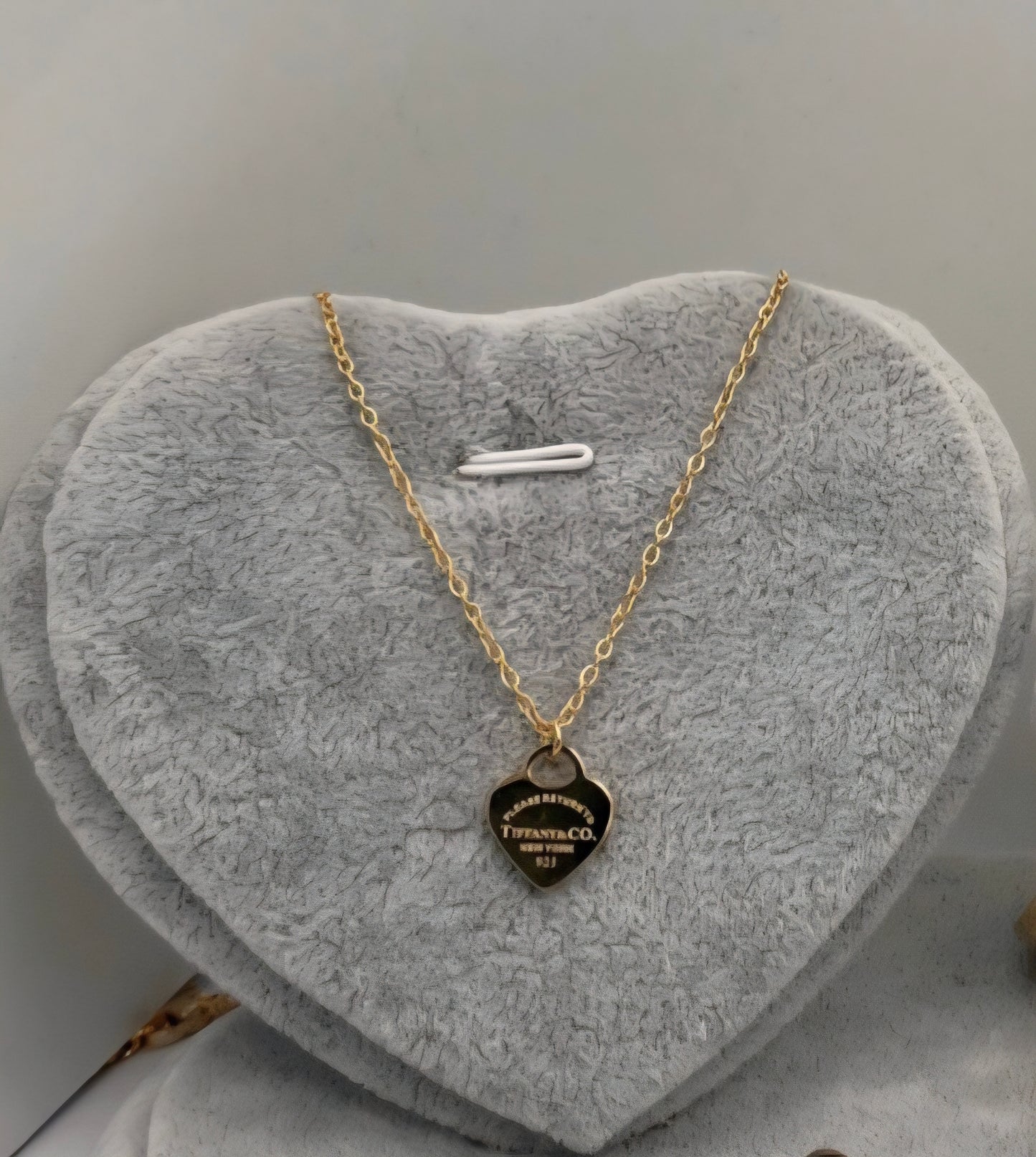 Tiffany inspired mini pendant heart necklace