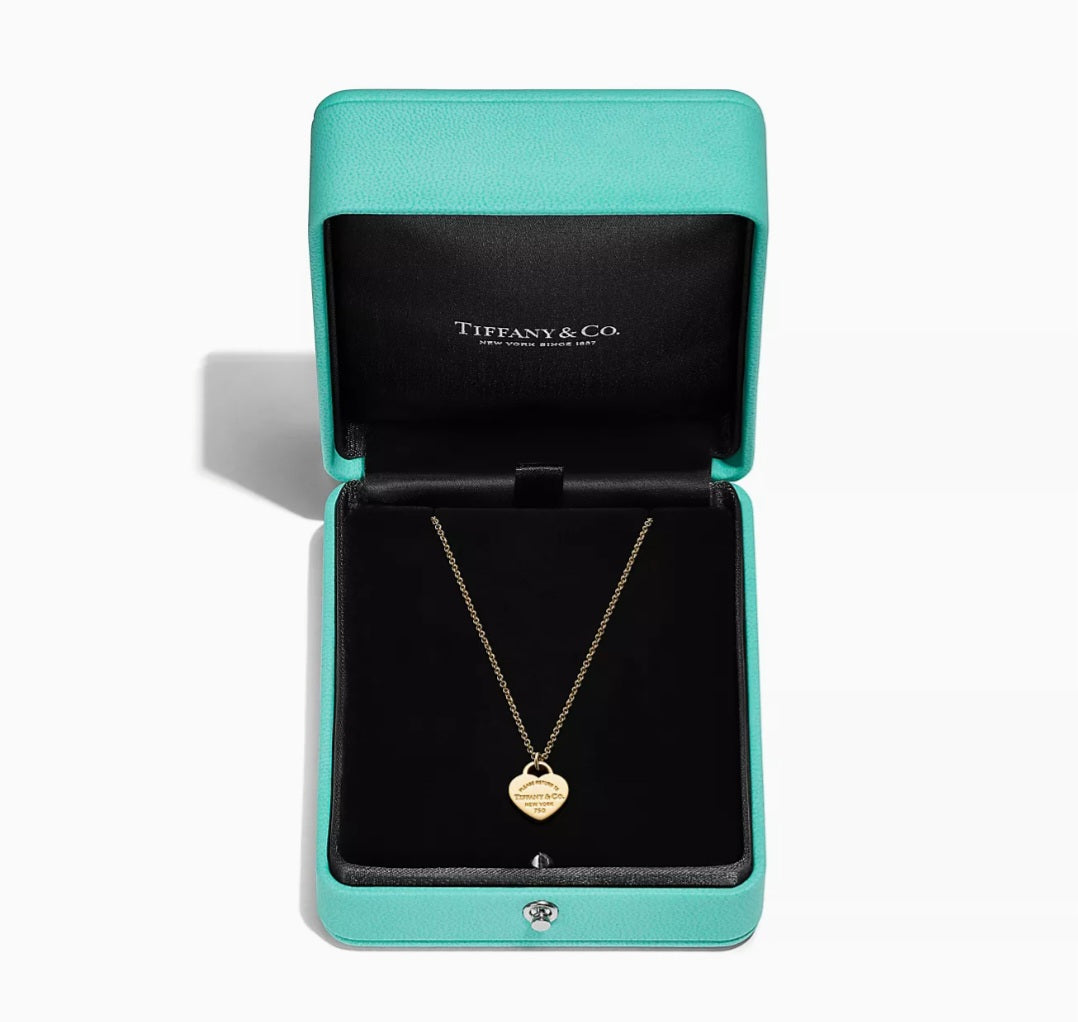Tiffany inspired mini pendant heart necklace