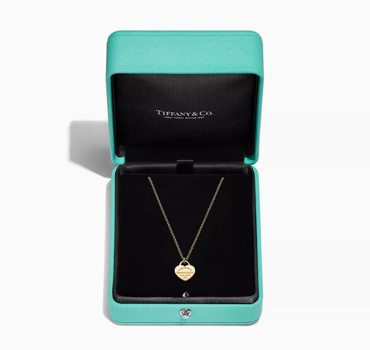 Tiffany inspired mini pendant heart necklace