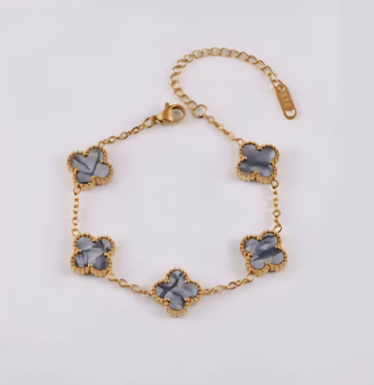 Van Cleef inspired Glossy  Gold 13mm Clover Bracelet Collection