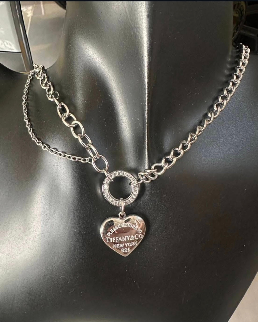 Tiffany inspired heart necklace