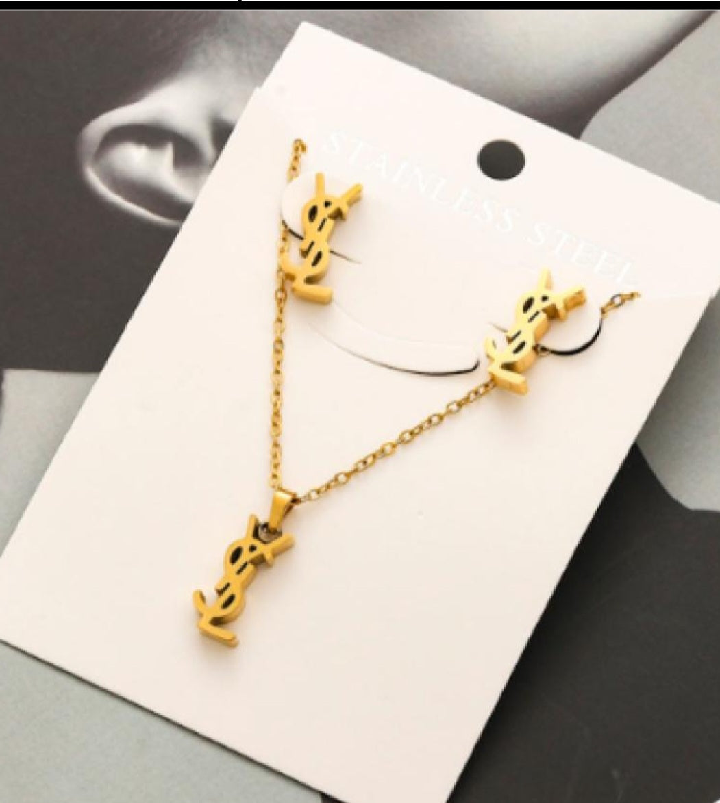 YSL inspired Necklace and Earrings
