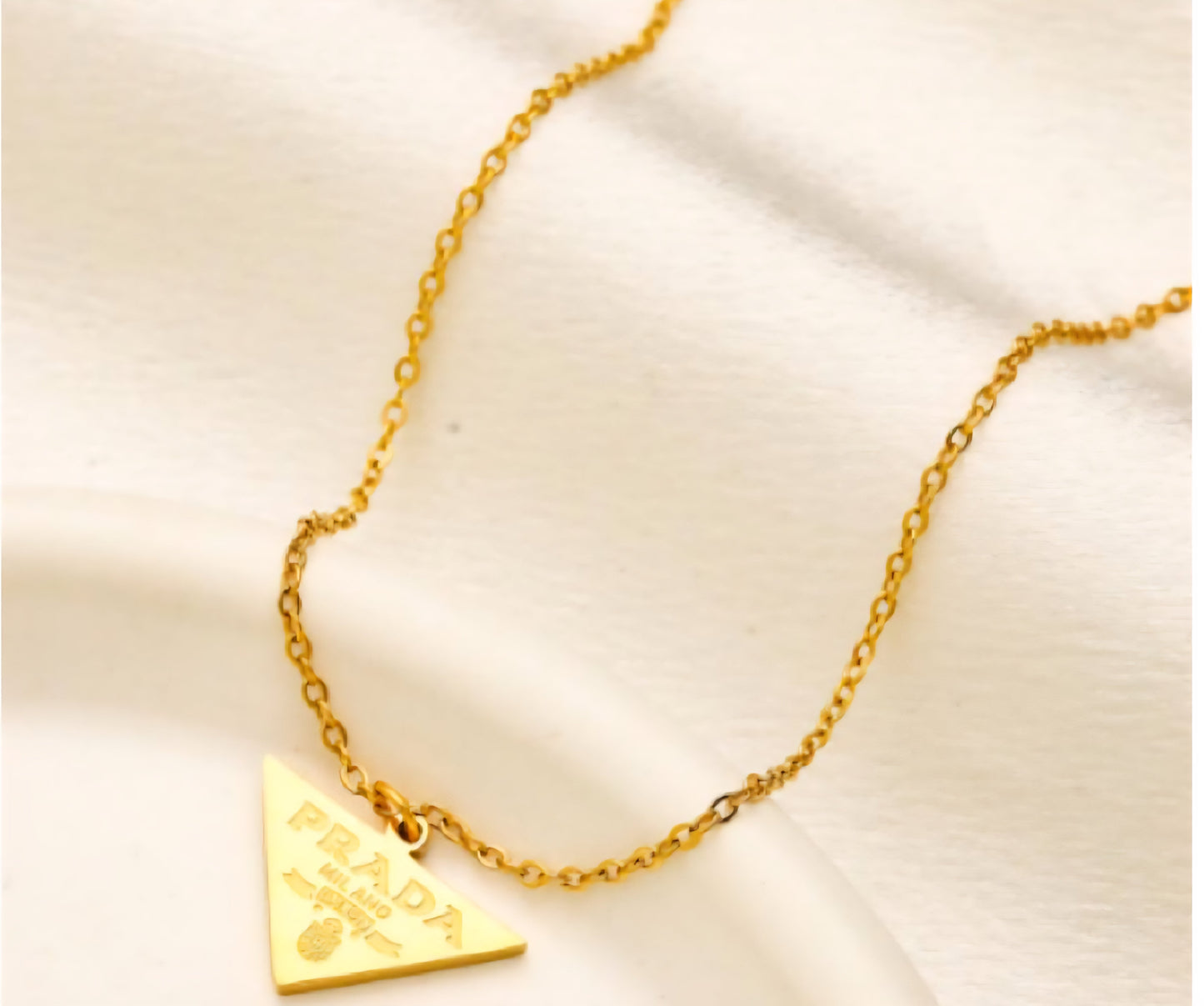 Prada Inspired Small Necklace Pendant