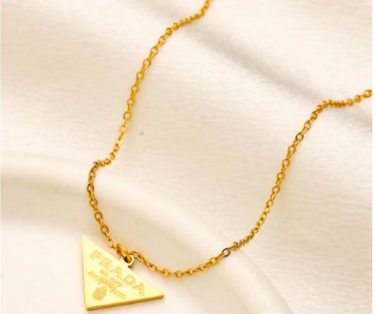 Prada Inspired Small Necklace Pendant