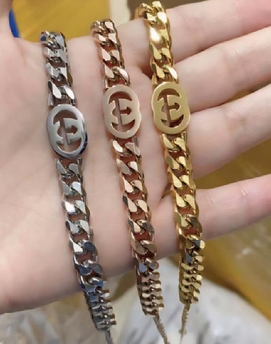 Gucci inspired cuban bracelet