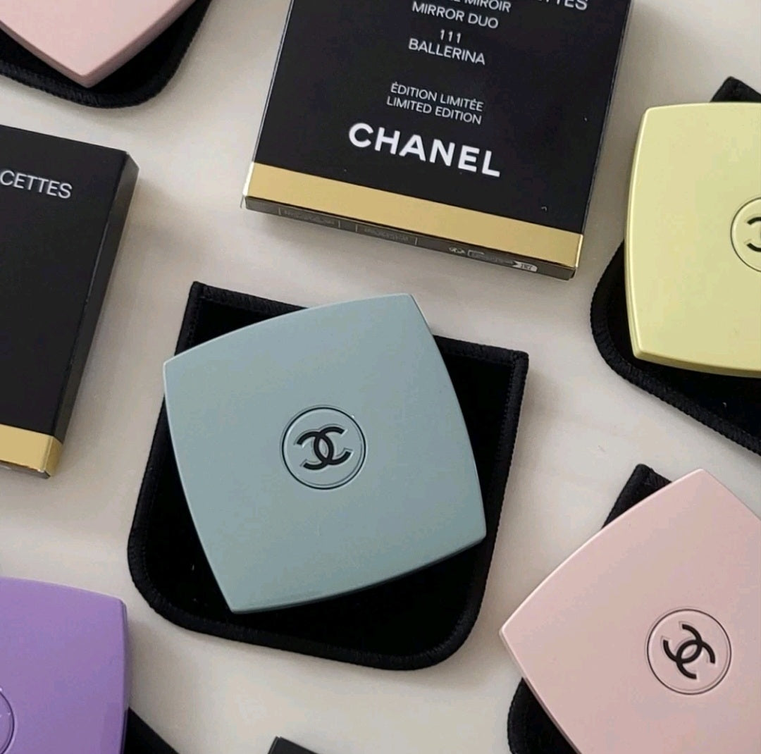 Chanel inspired Compact double sided mirror