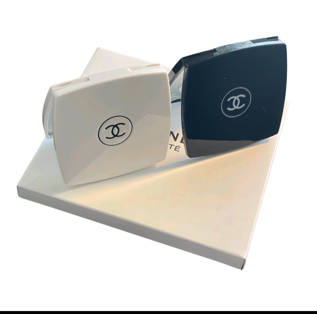 Chanel inspired Compact double sided mirror