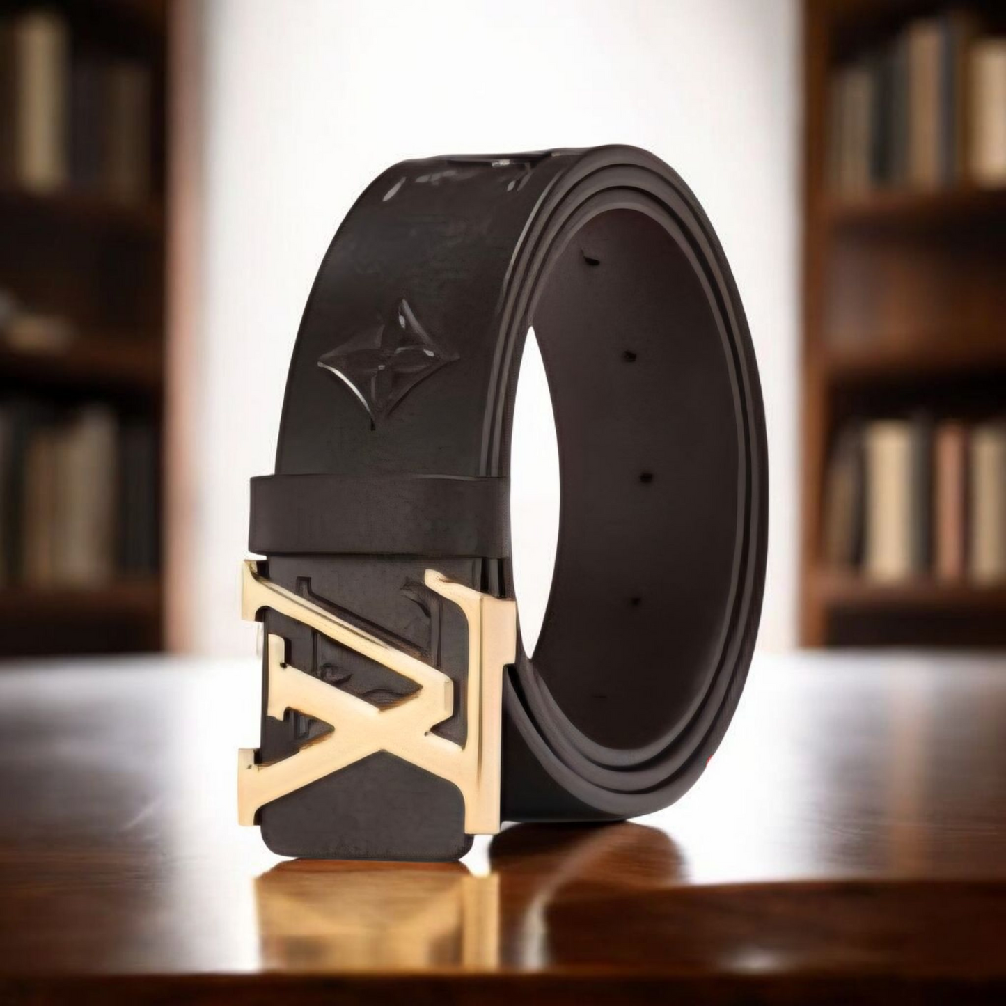 Lv inspired leather belt