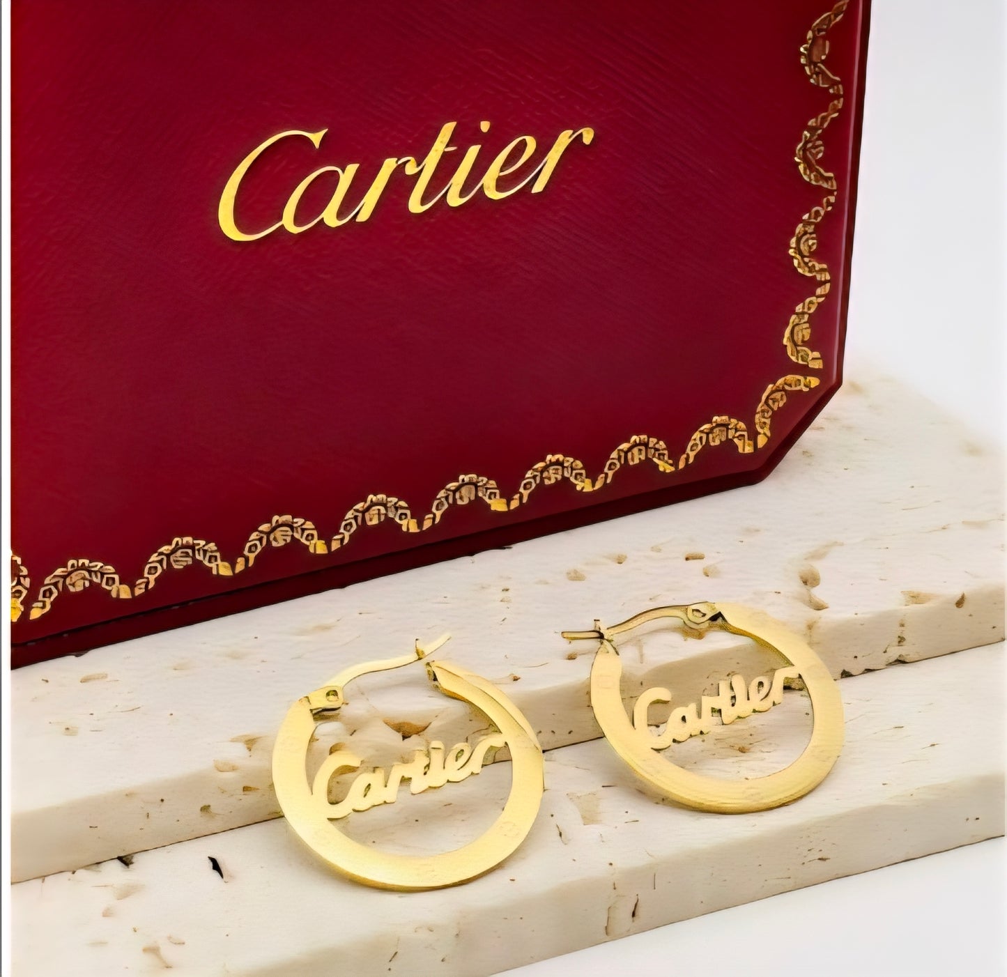 Cartier inspired Hoop Earrings