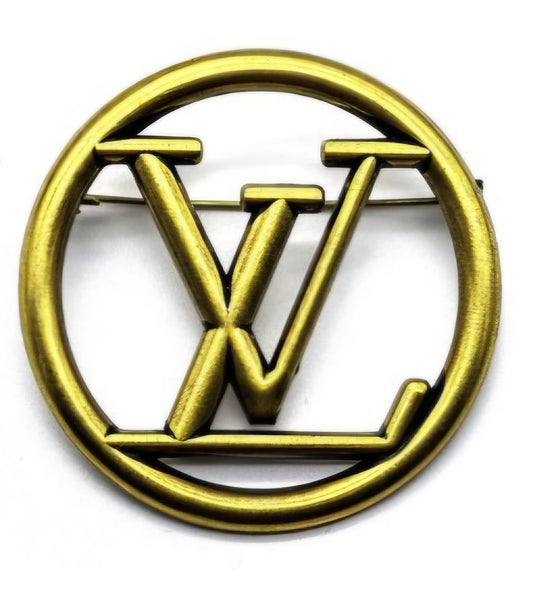 Designer LV inspired Brooch