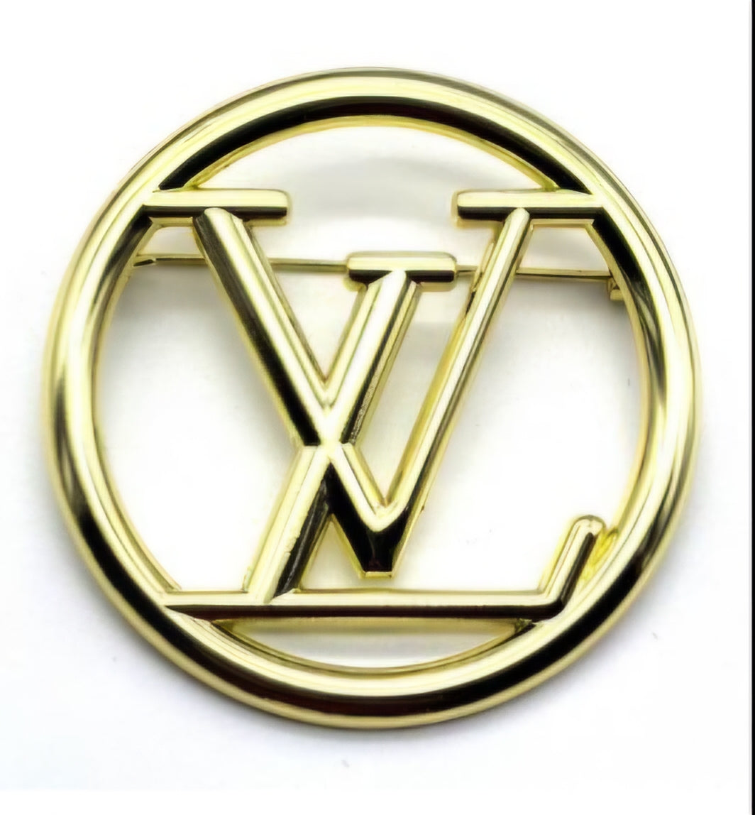 Designer LV inspired Brooch