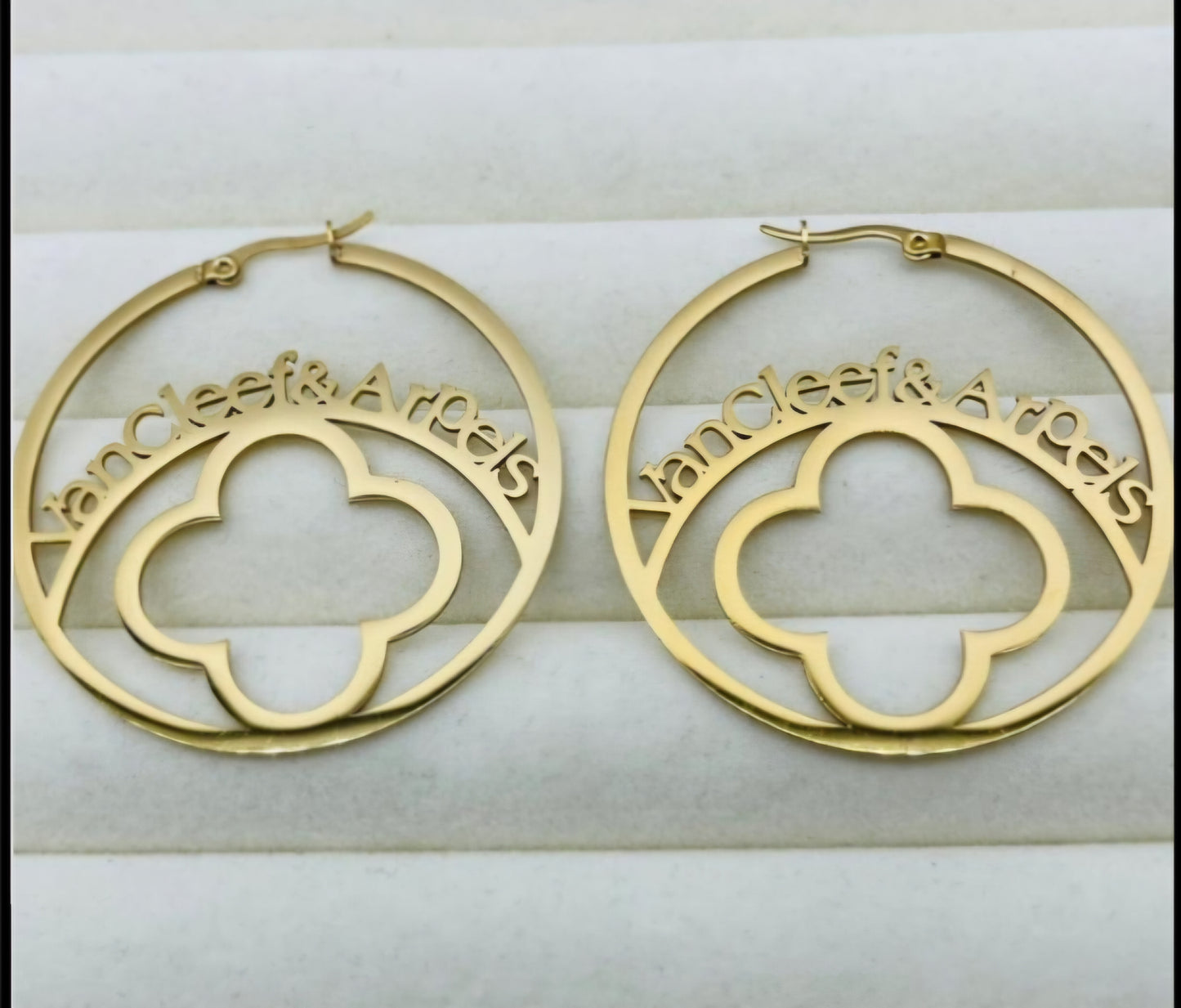 Van Cleef inspired Hoop Earrings