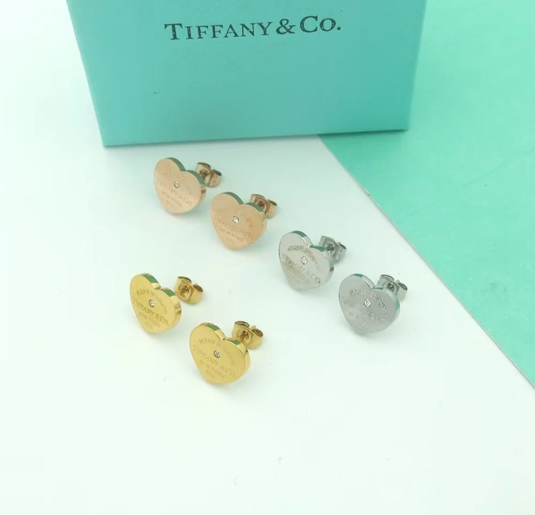 Tiffany inspired Heart Shape Mini Earrings