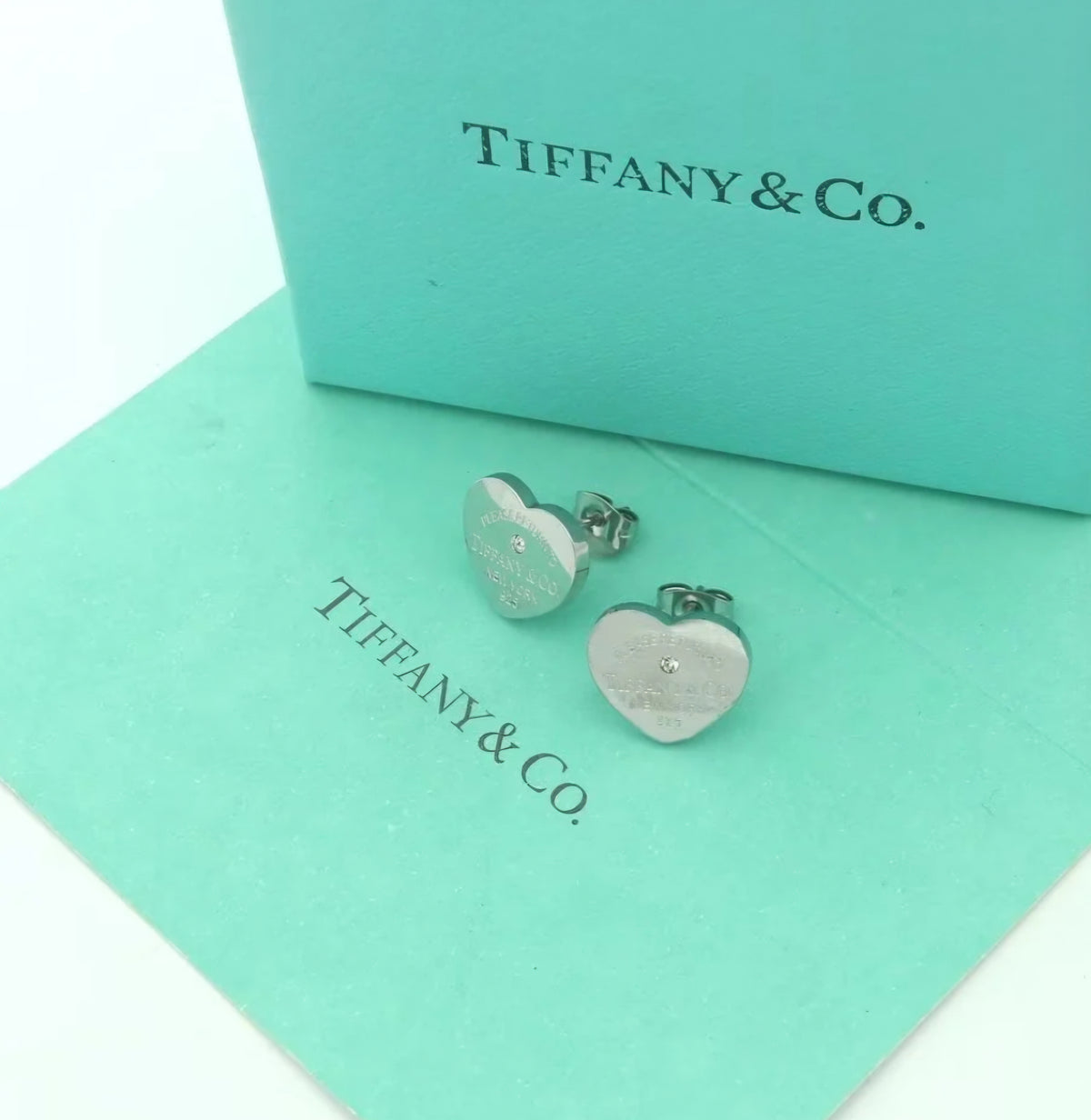 Tiffany inspired Heart Shape Mini Earrings