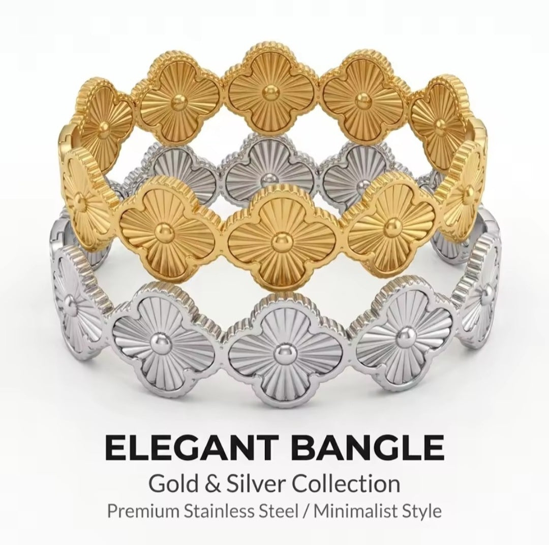 Van Cleef inspired Clover Bangles