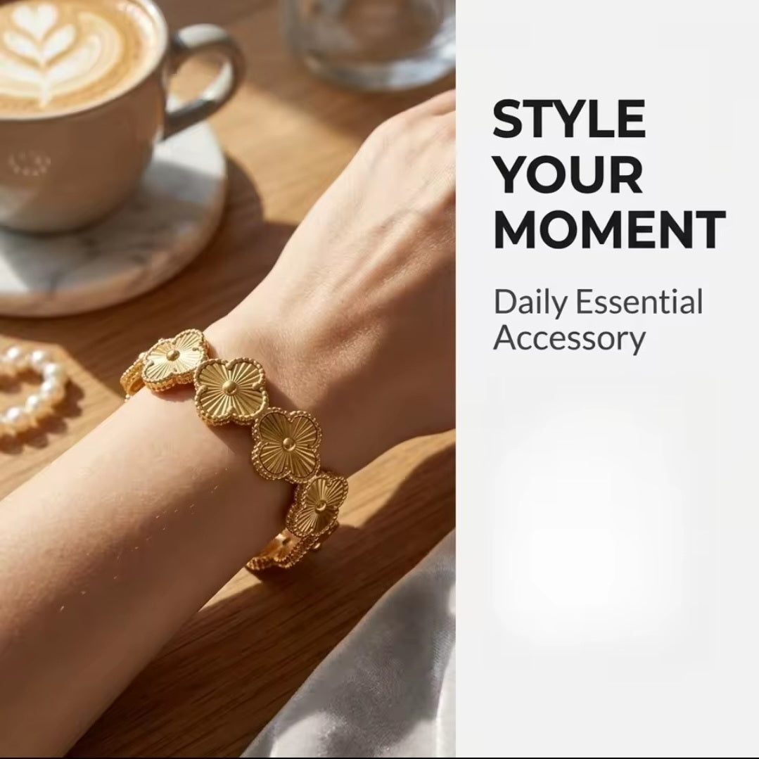 Van Cleef inspired Clover Bangles