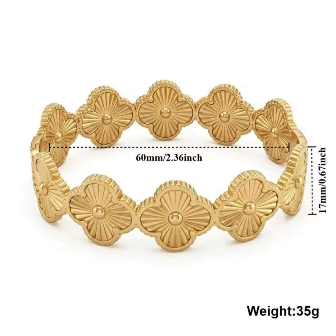 Van Cleef inspired Clover Bangles