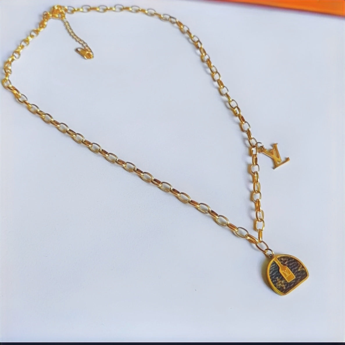 LV  inspired Pendant Necklace