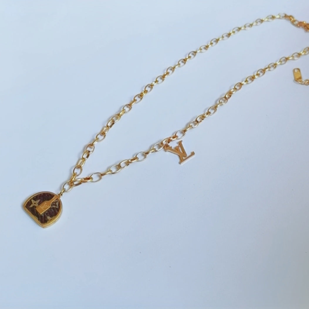 LV  inspired Pendant Necklace