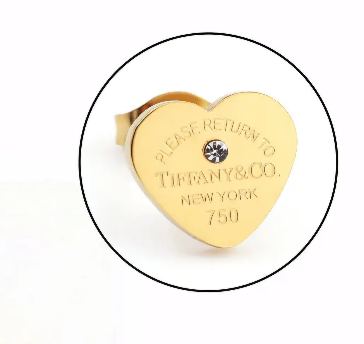 Tiffany inspired Heart Shape Mini Earrings