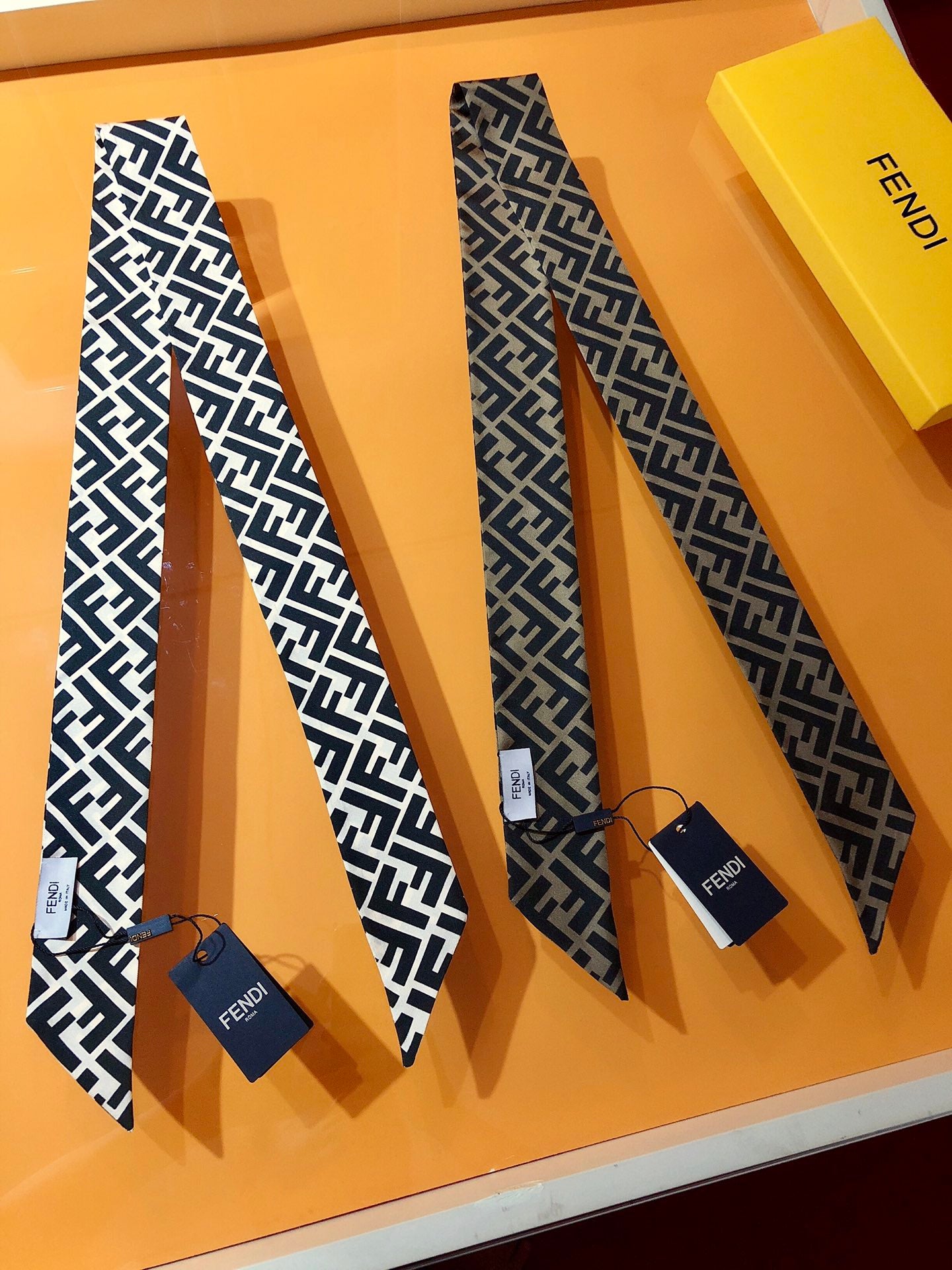 Fendi inspired Twill Ribbon Scarves
