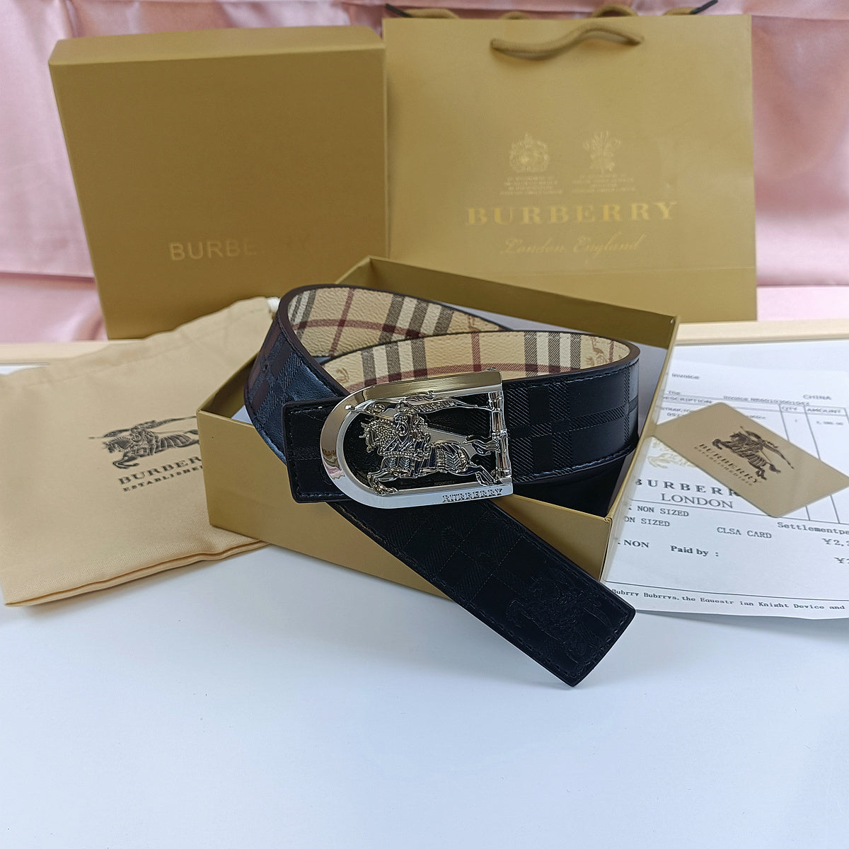 Burberry inspired Belts