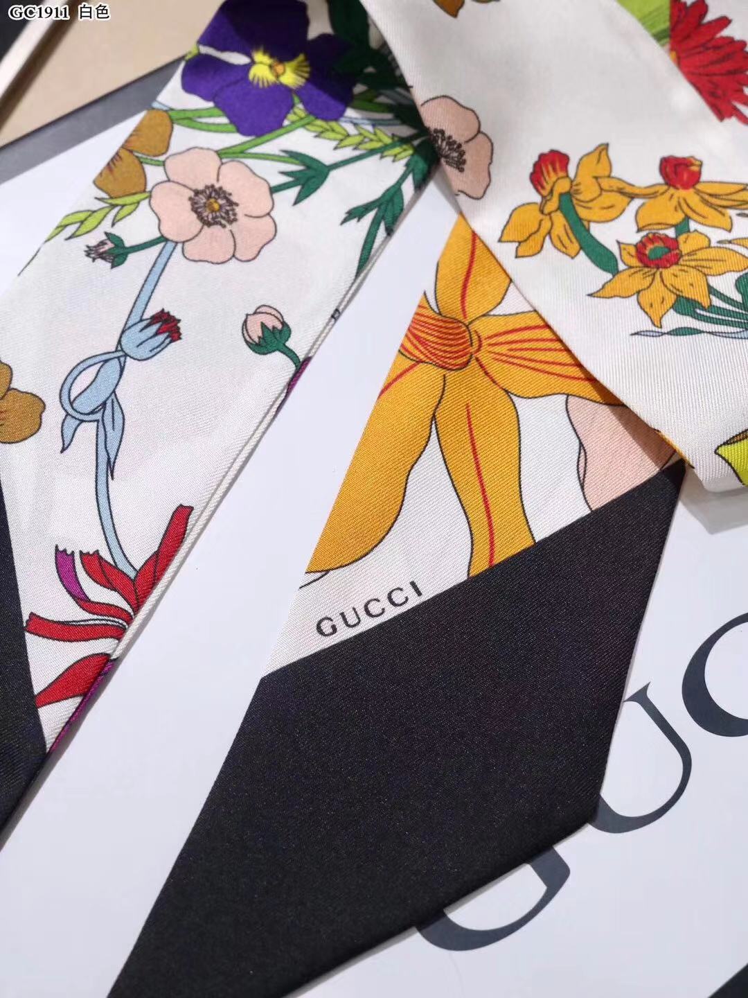 Gucci inspired Twill Ribbon Scarves