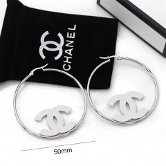 Chanel inspired Hoop Earrings