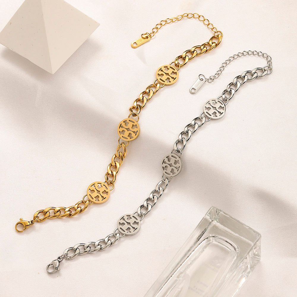 Tory Burch inspired cuban bracelet