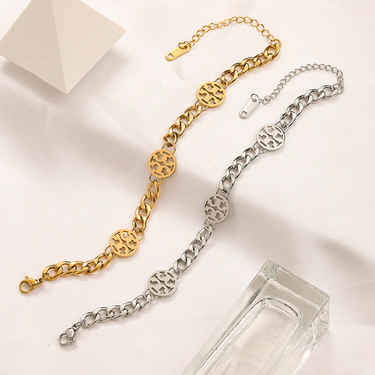 Tory Burch inspired cuban bracelet