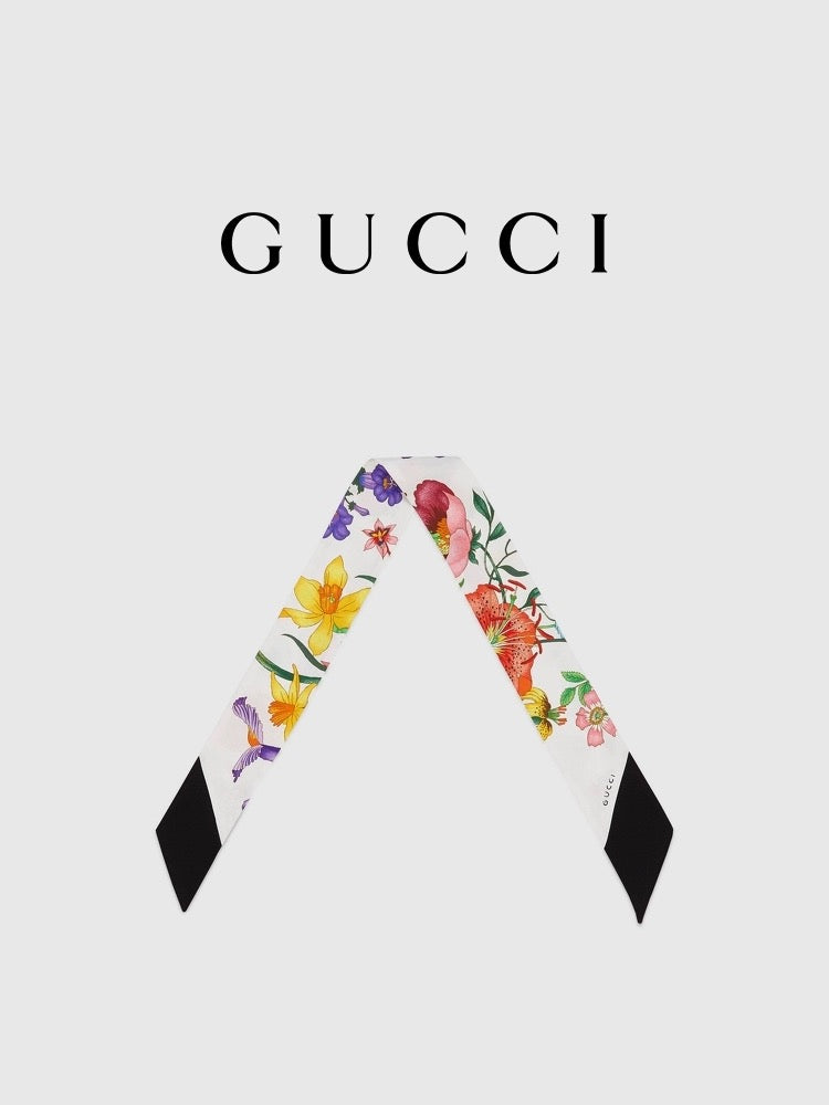 Gucci inspired Twill Ribbon Scarves