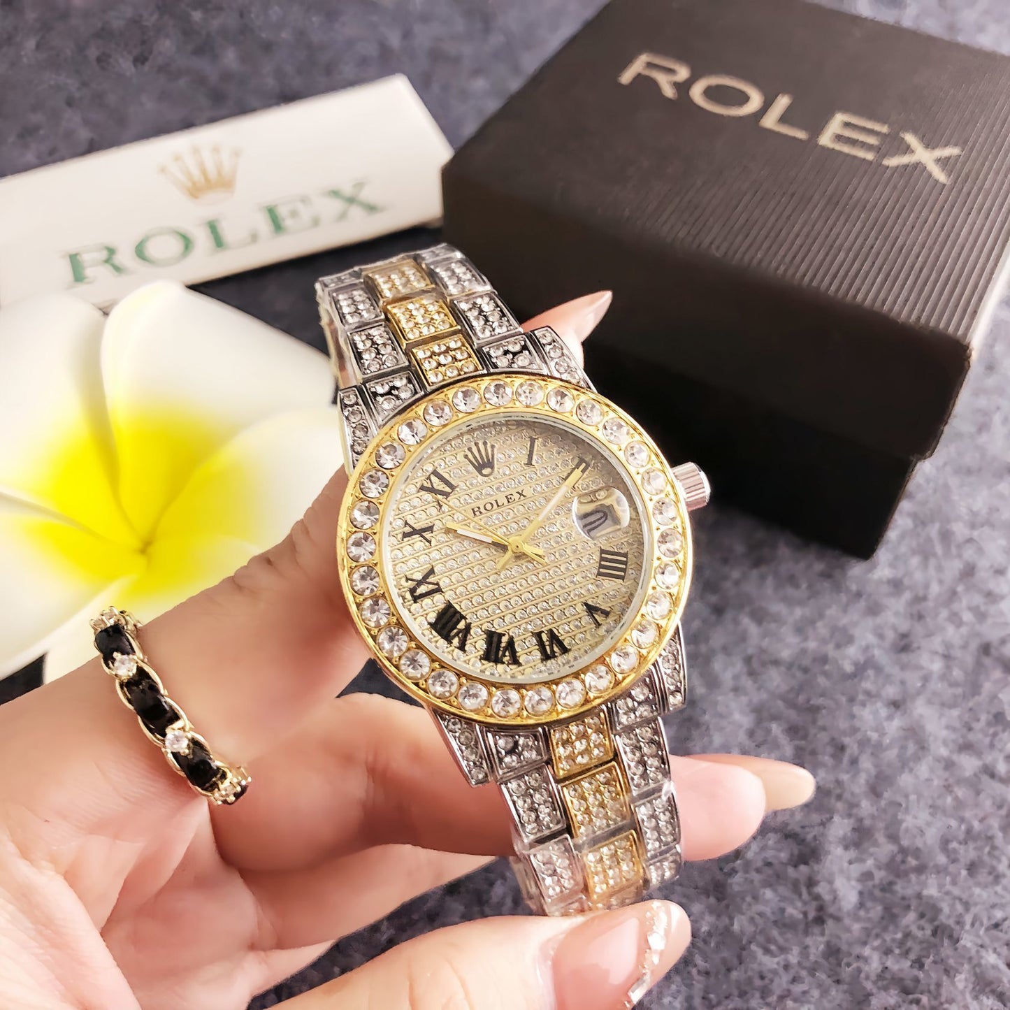 Rolex inspired women watch