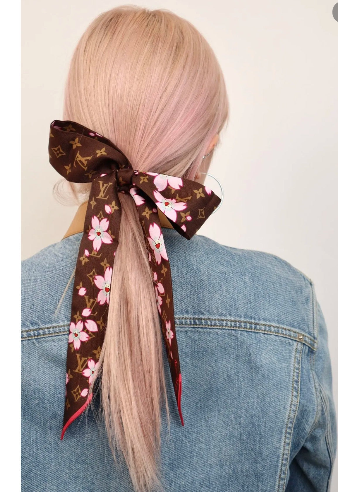 LV  inspired Twill Ribbon Scarves