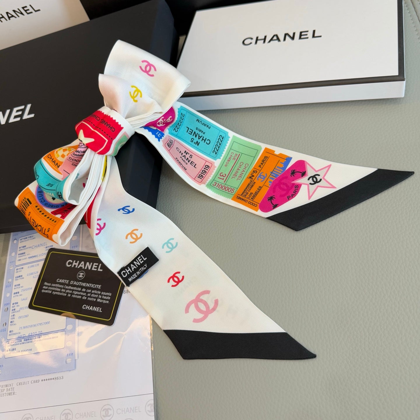 Chanel inspired Twill scarves