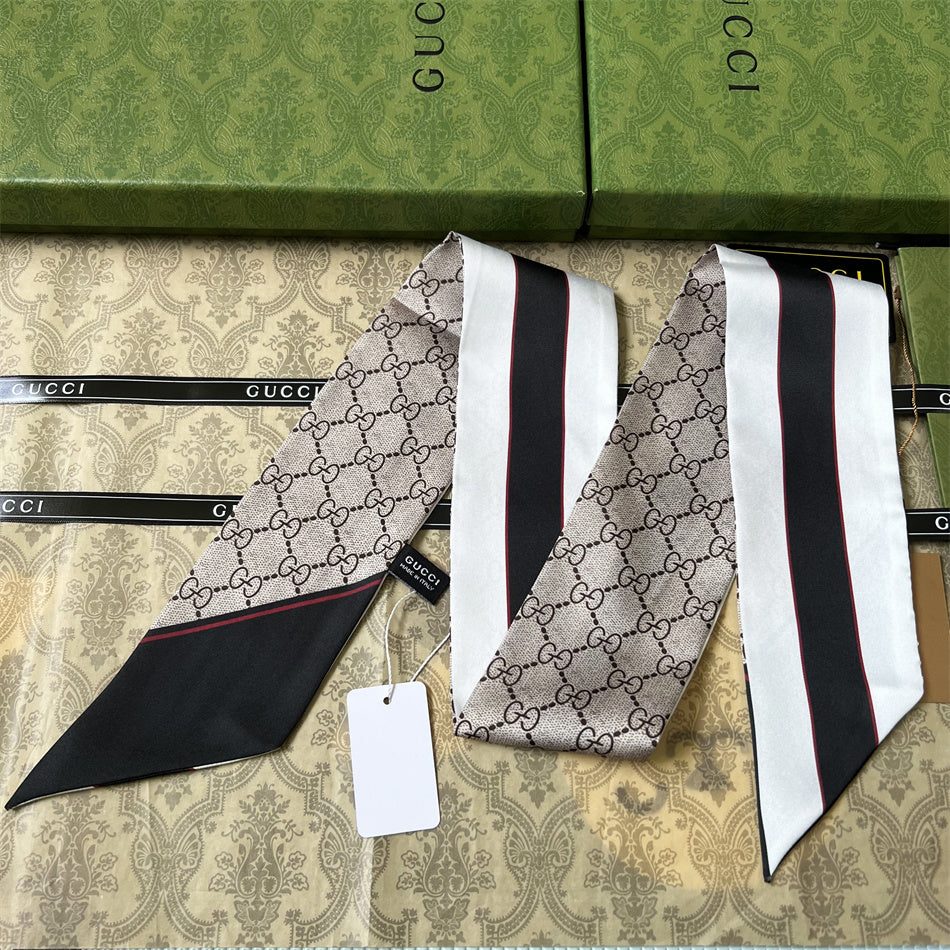 Gucci inspired Twill Ribbon Scarves