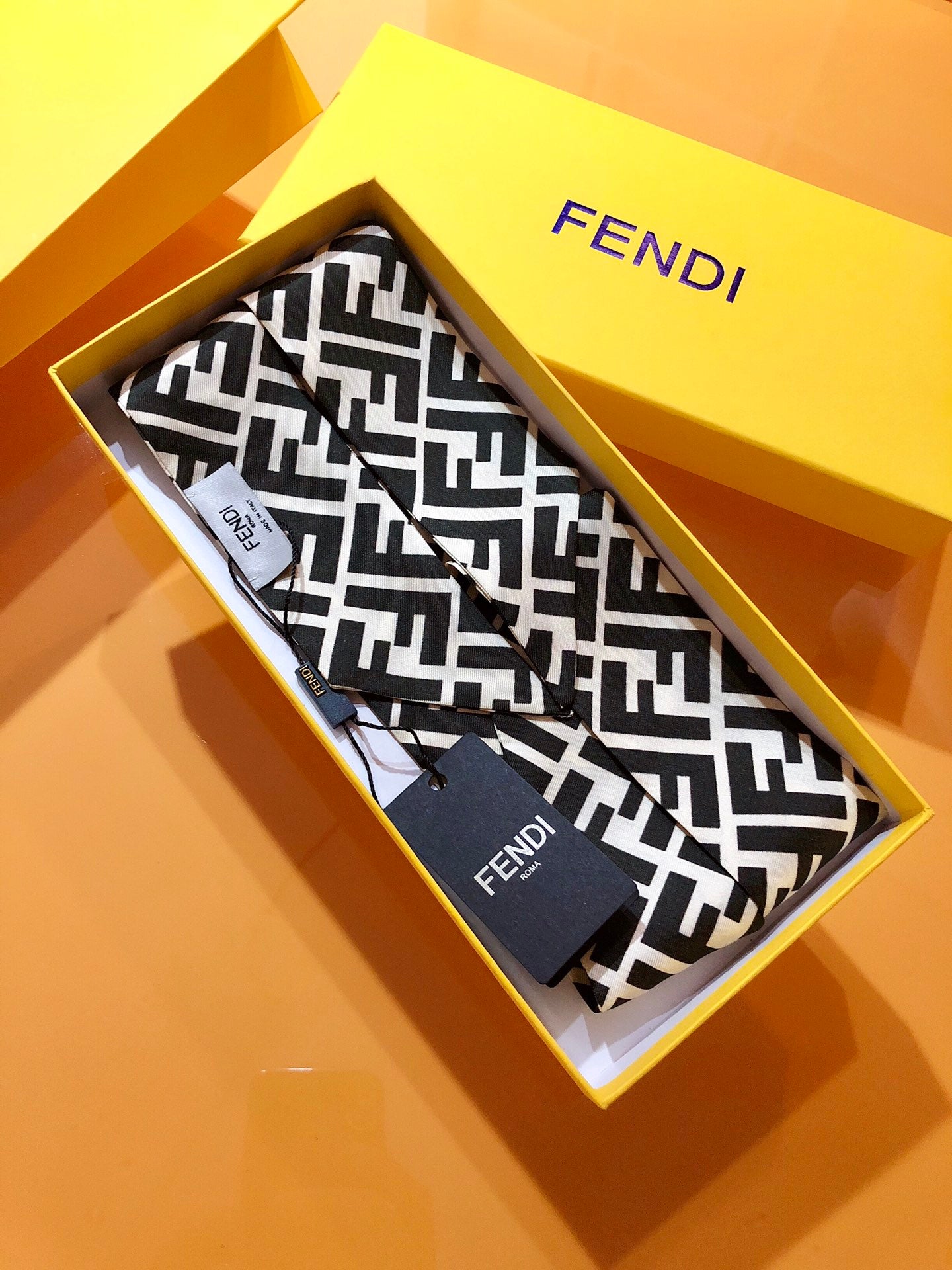 Fendi inspired Twill Ribbon Scarves