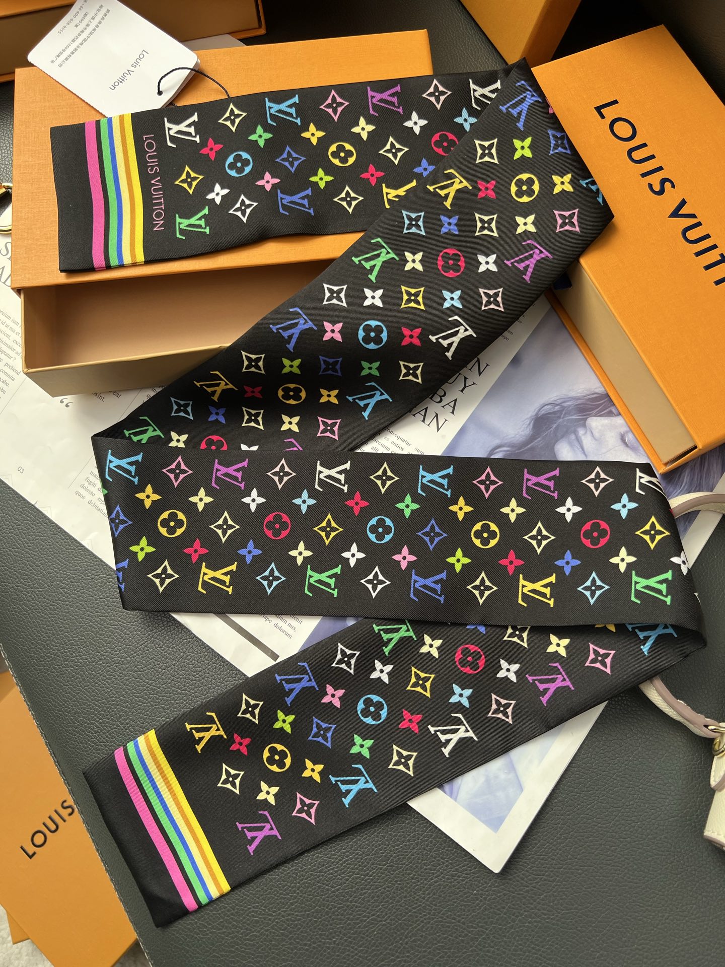 LV x TM inspired Monogram Multicolor BB Bandeau