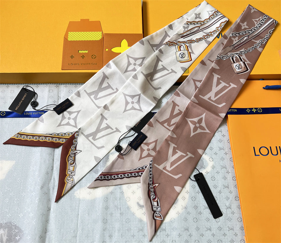 LV Inspired 
Bandeau neckerchief