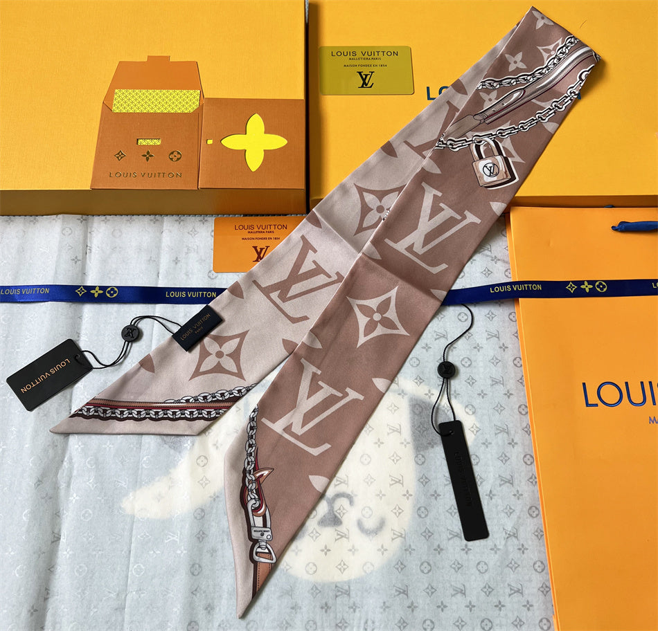 LV Inspired 
Bandeau neckerchief