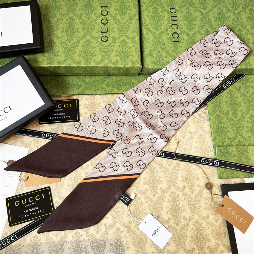 Gucci inspired Twill Ribbon Scarves