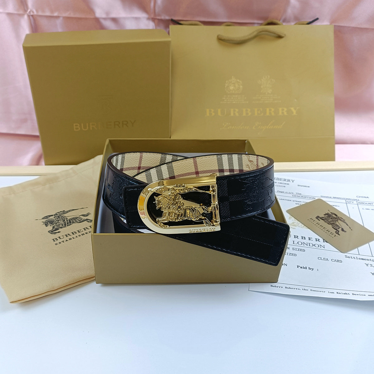 Burberry inspired Belts